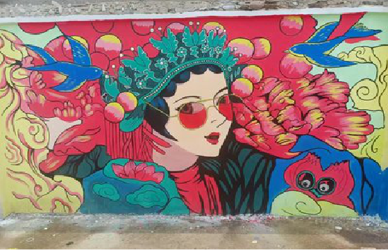  临海墙体彩绘-网红墙