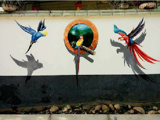  临海视觉错位-3D墙绘设计