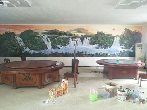  临海墙绘-写实风景