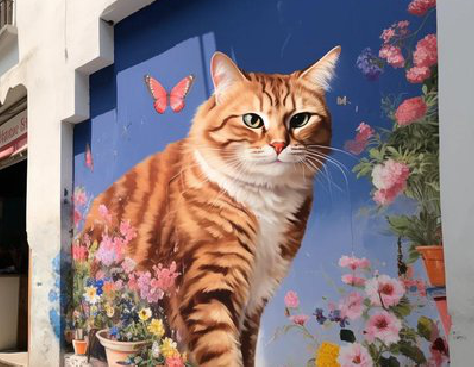  临海自己绘制有个性的手绘墙