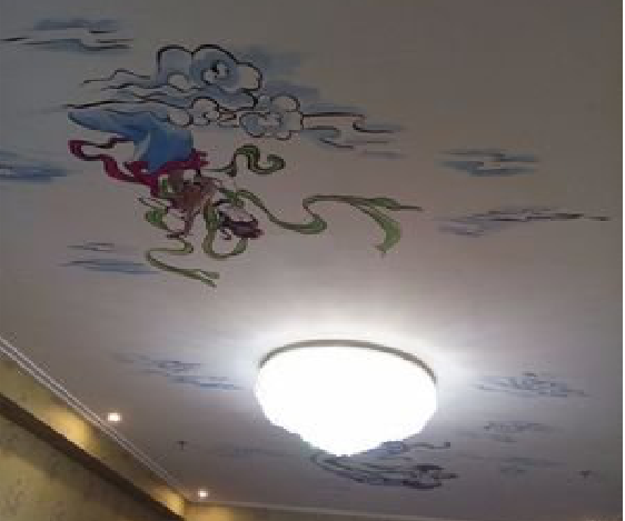  临海如何快速绘制天花板上的手绘墙？